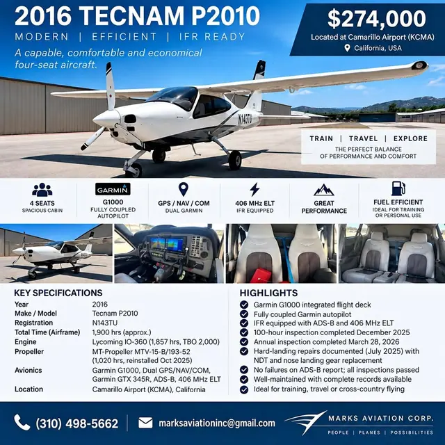 2016 Tecnam P2010