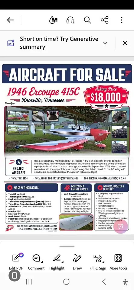 1946 Ercoupe 415C