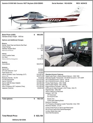 2024 Cessna 182T Skylane