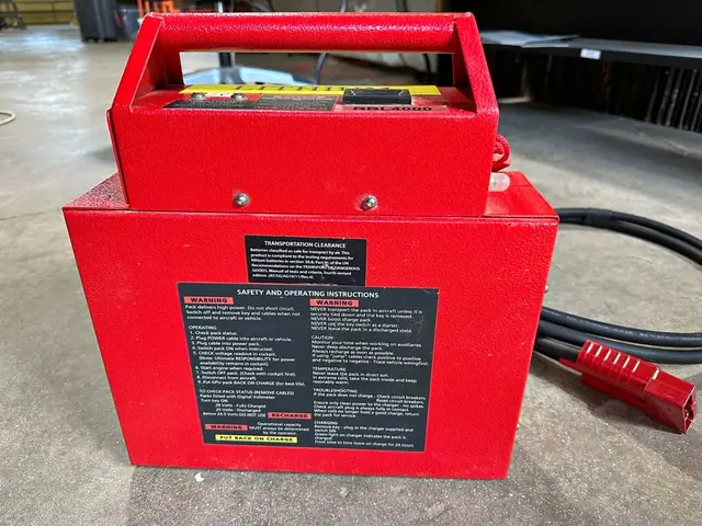 Red Box RBL4000 Lithium Aircraft Start Power Unit, 28V DC (4000A), Charger & Cable Included