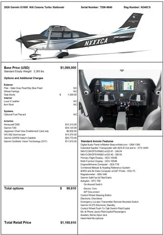 2026 Cessna Turbo 206H Stationair HD (N340CS)