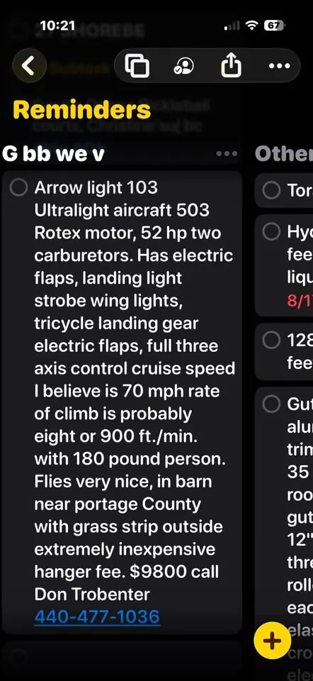 Piper Arrow light 103 ultralight aircraft 593