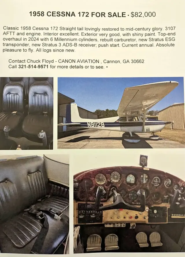 1958 Cessna 172 Restored