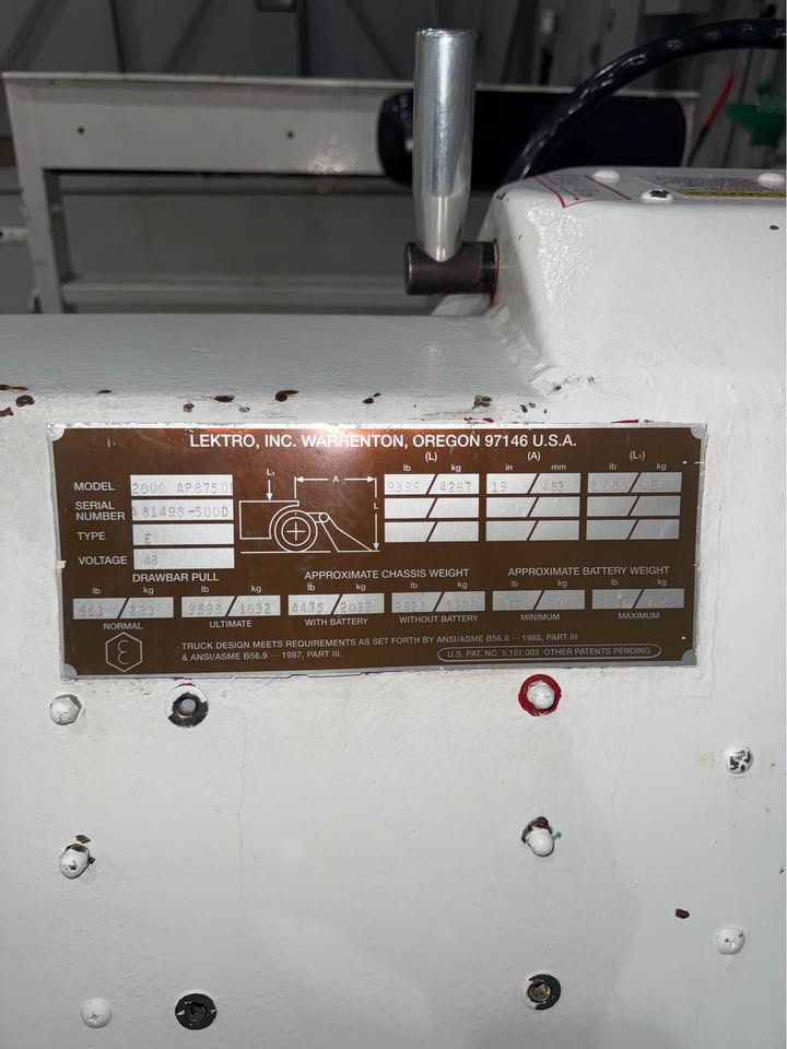 2000 Lektro Ap8750B Aircraft Tug, photo 10
