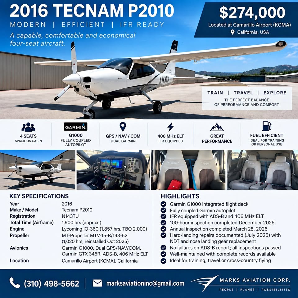 2016 Tecnam P2010, photo 1