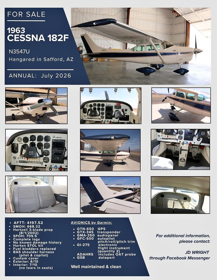 1963 Cessna 182F, photo 1