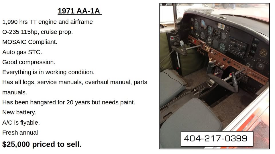 1971 Grumman American AA-1A, photo 5