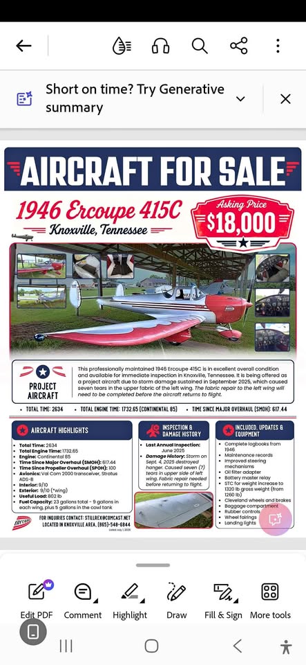 1946 Ercoupe 415C, photo 1