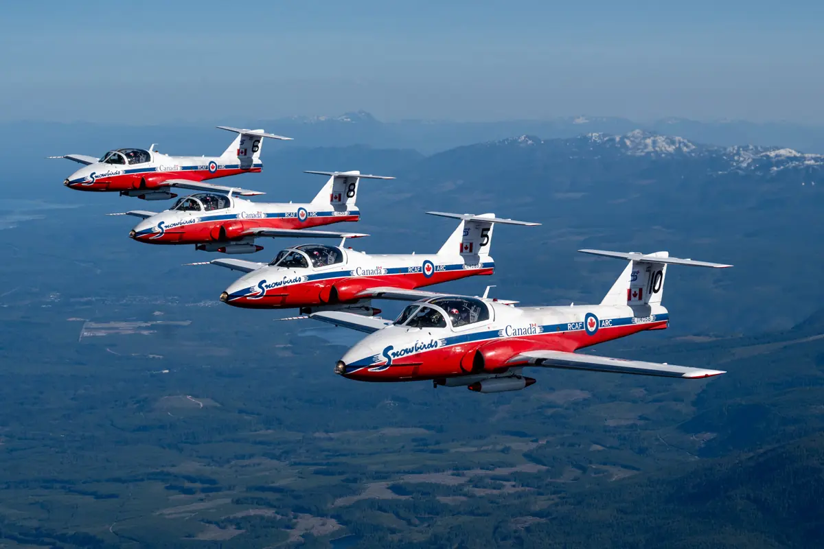 Canadian Forces Snowbirds Perform Final CT-114 Tutor Airshow Demonstration
